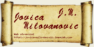 Jovica Milovanović vizit kartica